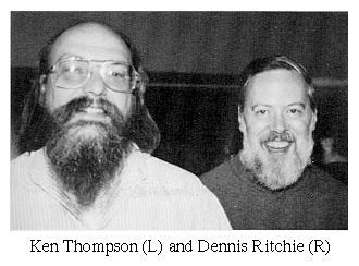 [Ken Thompson (left) and Dennis Ritchie
(right)]