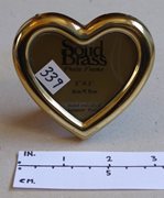 Unused Brass Heart Shaped Picture Frame
