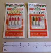 Collection of Vintage Replacement Christmas Tree Lamps