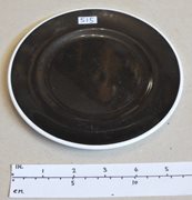 Small Black Side Plate with White Trim