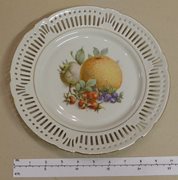 Four Schwarzenhammer Porcelain Lattice Fruit/Floral Serving/Display Plates