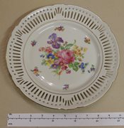 Four Schwarzenhammer Porcelain Lattice Fruit/Floral Serving/Display Plates