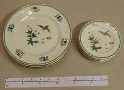 Thirteen Wonderful Bird/Floral Side Serving Plates