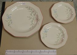 Three Floral Serving Plates
