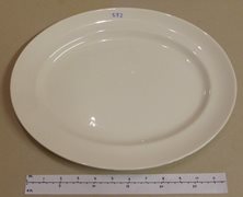 Large Plain White Oval Serving Plate