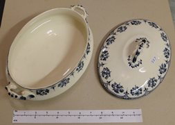 Three Vintage Oval Serving Plates and Casserole Dish