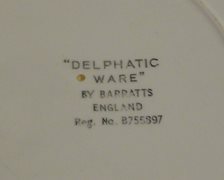 Delphatic Ware Blue Foral Side Plate