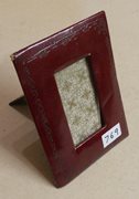 Vintage Decorated Dark Red Leather Picture Frame