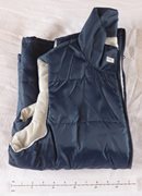 Sleeveless Padded Blue Jacket with Zip Pockets