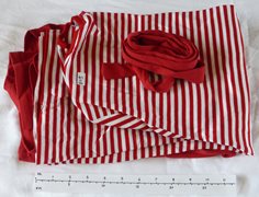 Unused 'Gray & Osbourn' Red/Striped Top, Skirt and Belt