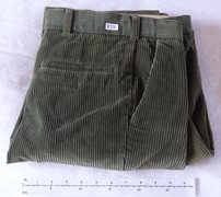 Unused 'M&S' Men's Green Corduroy Trousers