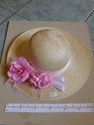Ladies Straw Summer Hat with Flowers