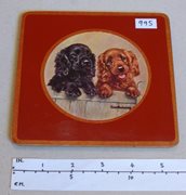 Vintage Place Mat With Two Puppies