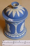 Immitation Wedgewood Blue Jasper Pot with Lid