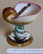 Large Seashell with Fish Ornament