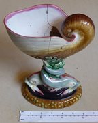 Large Seashell with Fish Ornament