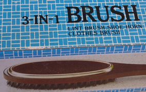 Unused Vintage 3-in-1 Lint Brush, Shoehorn and Clothes Brush