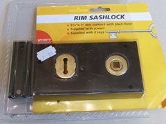 Unused Rim Sashlock with Brass Finish