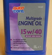 Unopened Bottle of AutoCare Multigrade Engine Oil, Type 14w/40