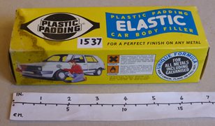 Partly Used Pack of 'Plastic Padding' Elastic Car Body Filler