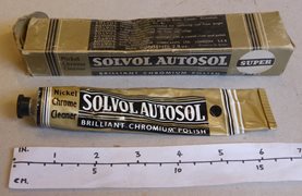 Partly Used Vintage Tube of 'Solvol Autosol' Chrome Polish