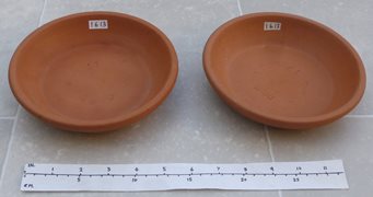 Two Frost Resistant 6inch Clay Dishes