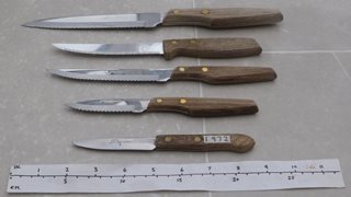 Collection of Wooden Handled Carving and Vegetable Knives