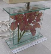 Unusual Glass Framed Lamp