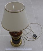 Vintage Brass and Wood Tone Lamp