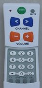 'Flipper' Highly Simplified Universal TV Remote Control