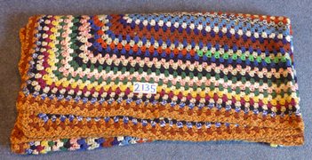 Hand Knitted Woollen Blanket/Rug