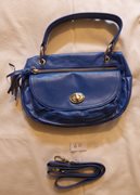 Unused ladies' blue purse/handbag, with belt