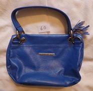 Unused ladies' blue purse/handbag, with belt