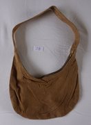 Unused brown suede bag with zip