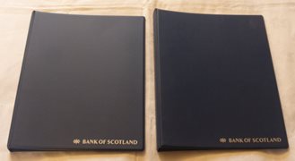 Two Empty 'Bank of Scotland' A4 Binders
