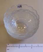 Four Ornate Fluted Glass Bowls