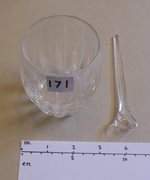 Small Glass Bowl with Glass Spoon