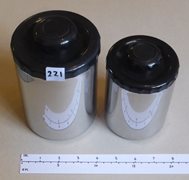 Large and Small Aluminium Storage Tins