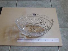Vintage Ornate Glass Trifle/Desert Bowl with Fluted Rim