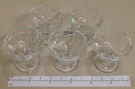 Five Sturdy Glass Desert Bowls