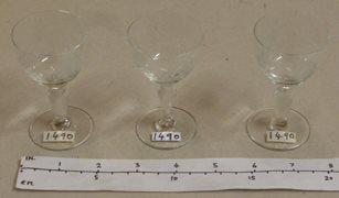 Set of Three Small Wine Glasses