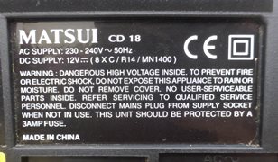 Matsui CD Stereo Radio Cassette Unit