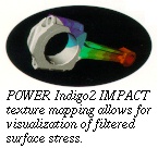 [POWER Indigo2 IMPACT allows for complex stress
visualization]